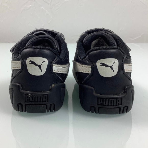 PUMA Tune Cat 3 Sneakers easy on off black & white toddler Size 4C EUC - Picture 6 of 12